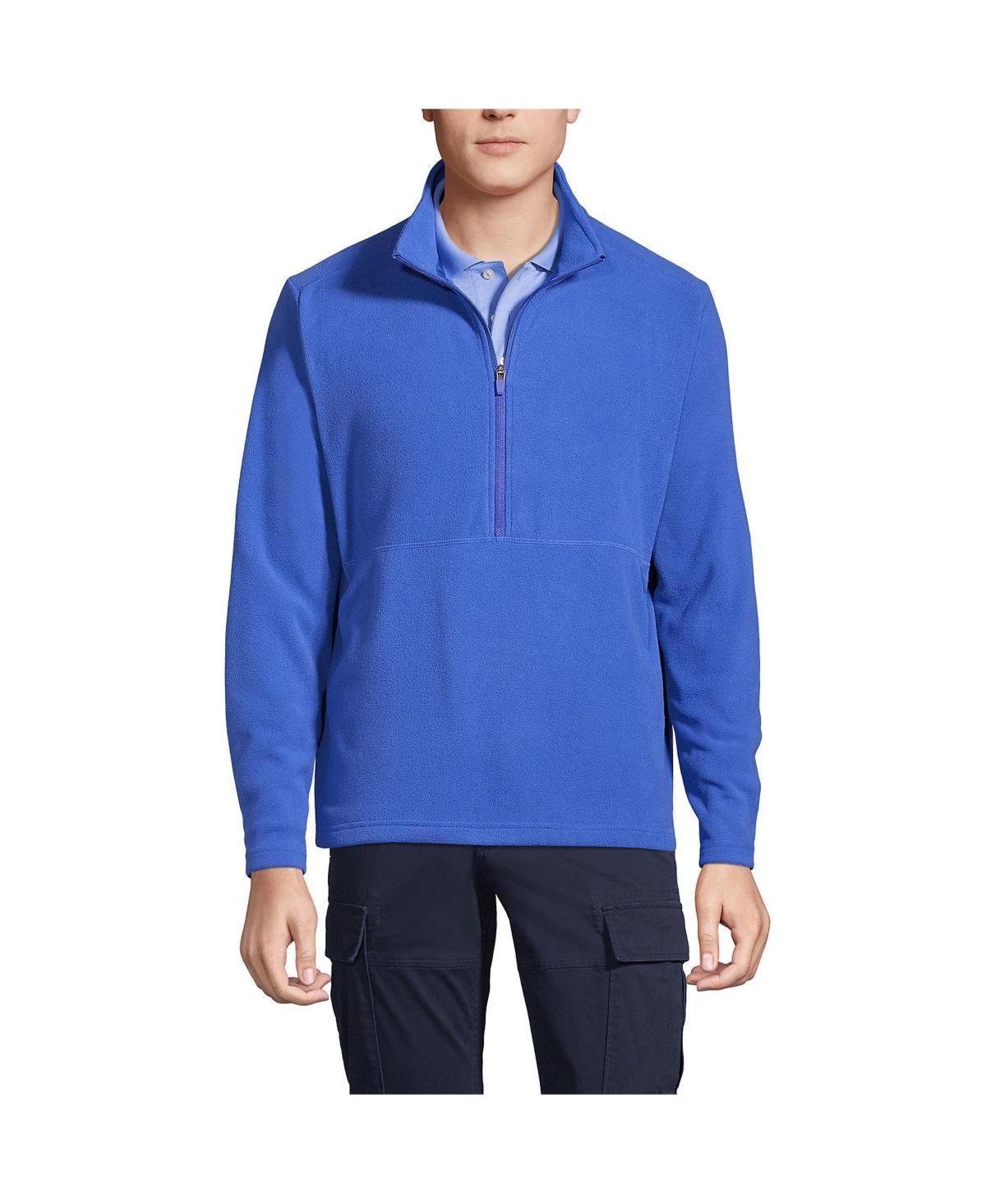 Lands End Mens School Uniform Thermacheck 100 Fleece Quarter Zip Pullover Top Product Image