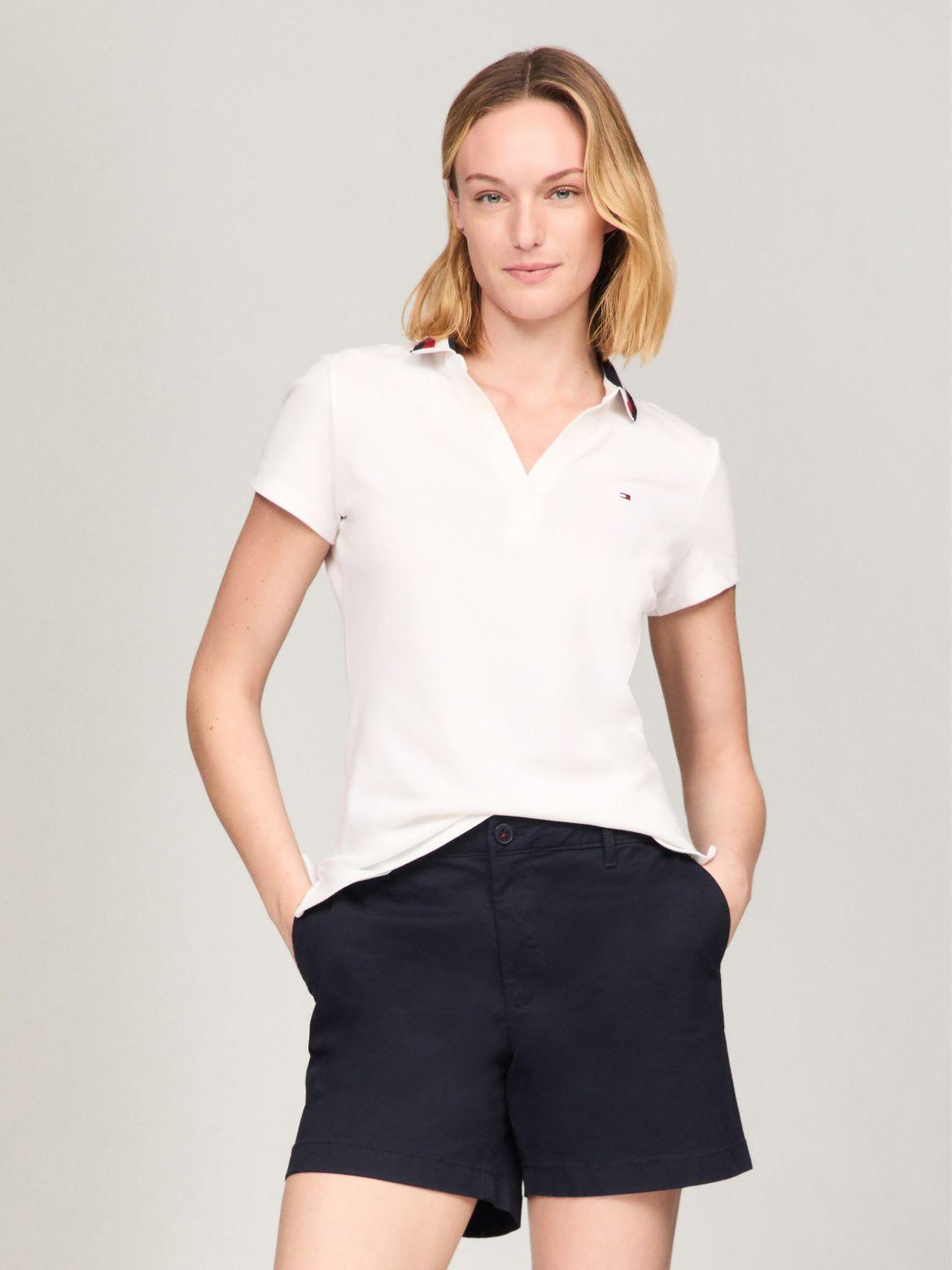 Tommy Hilfiger Women's Split-Neck Polo Product Image