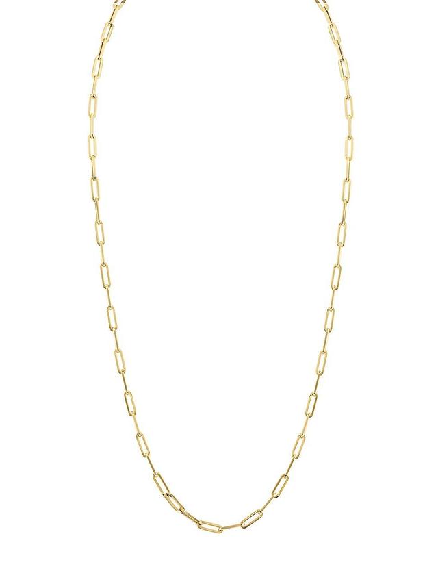 Womens Chains 18K Yellow Gold Paper Clip Necklace Product Image