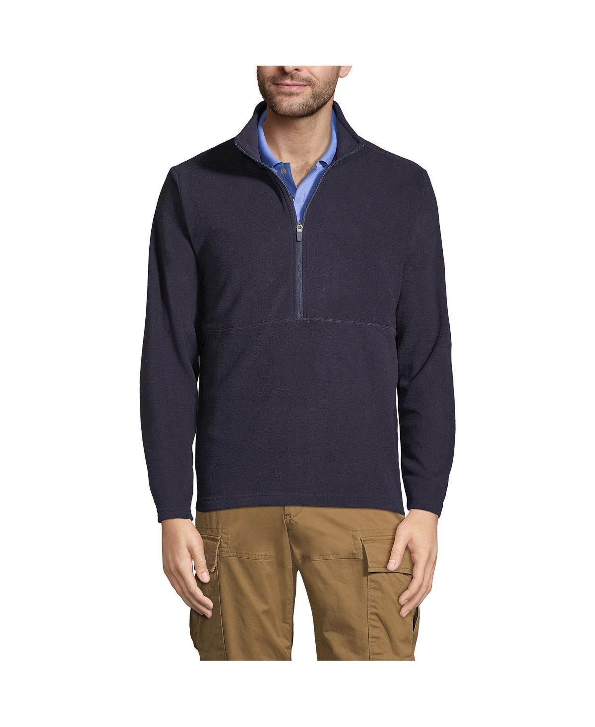 Lands End Mens School Uniform Thermacheck 100 Fleece Quarter Zip Pullover Top Product Image