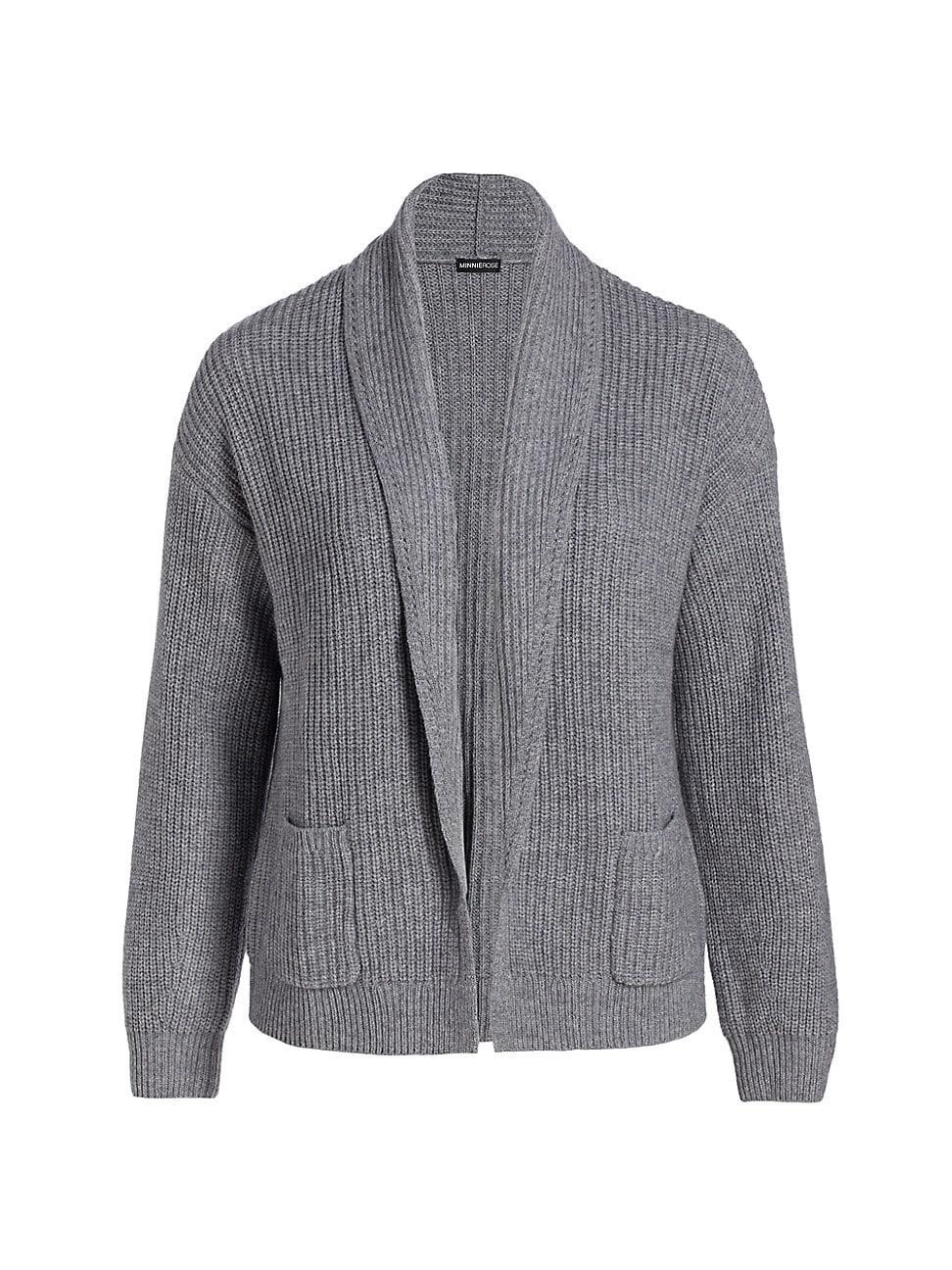 Womens Ribbed Cashmere-Blend Cardigan Product Image