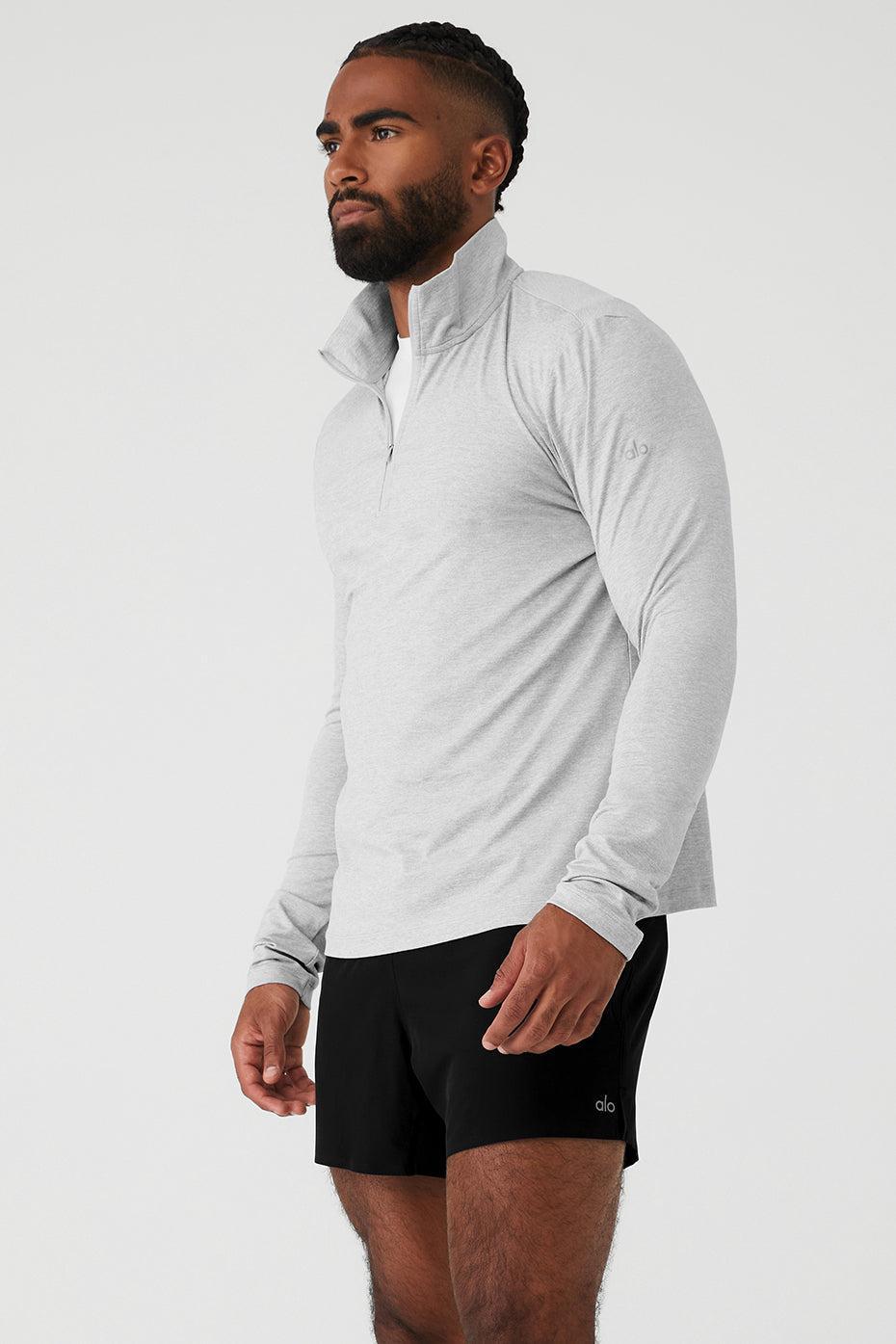 Conquer 1/4 Zip Reform Long Sleeve - Athletic Heather Grey Product Image