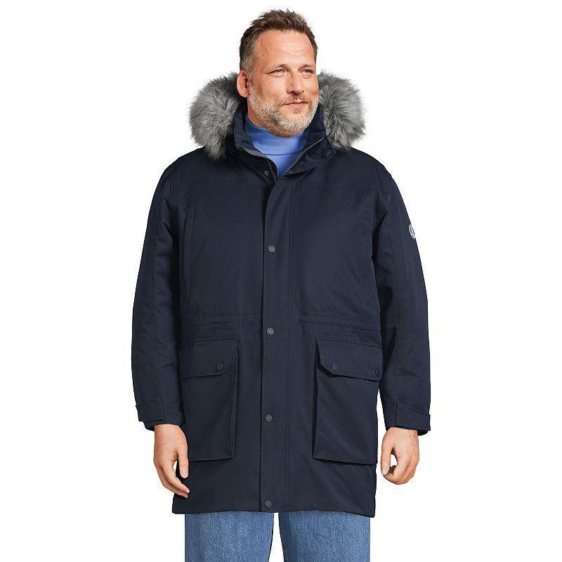 Big & Tall Lands End Expedition Down Waterproof Winter Parka, Mens Radiant Blue Product Image