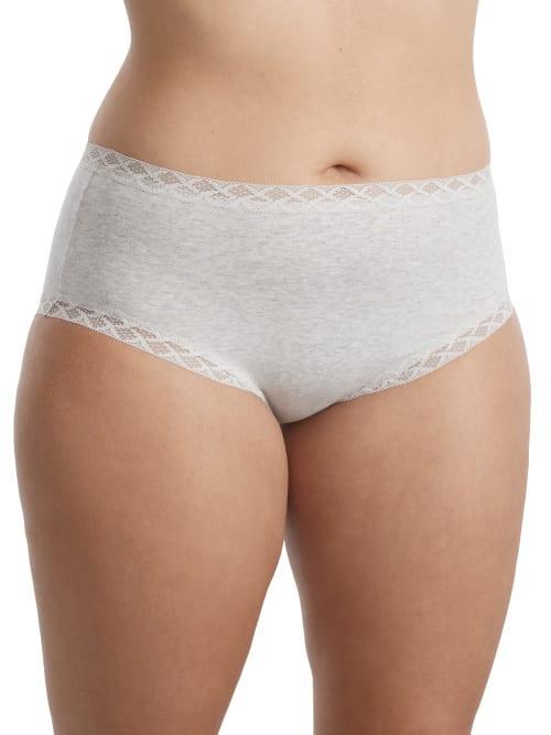 Natori Bliss Lace-Trim High Rise Cotton Brief 755058 Product Image