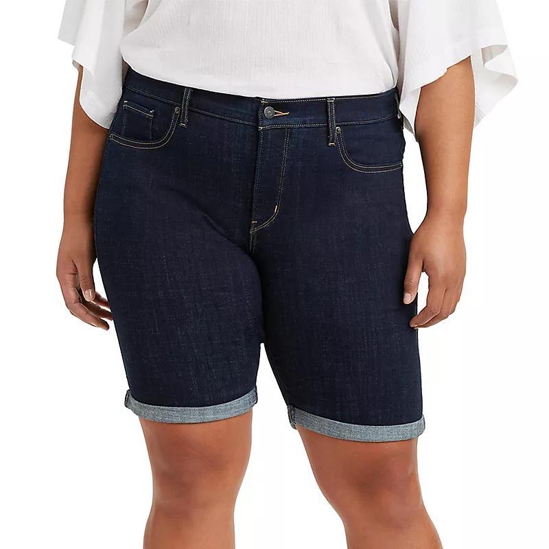 Levis Plus Size Classic Shaping Rolled Cuff Bermuda Shorts Product Image