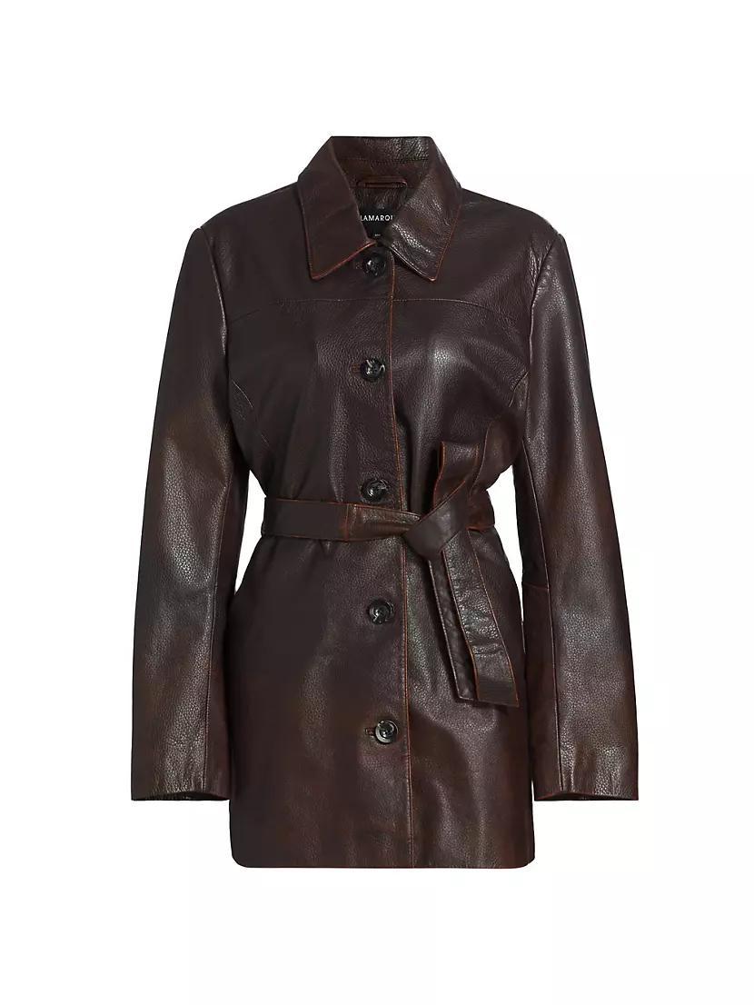 Marlowe Leather Belted Coat product image