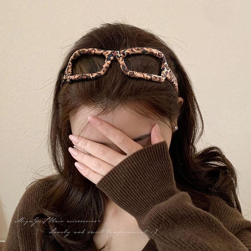 Leopard Print Hollow Headband Product Image