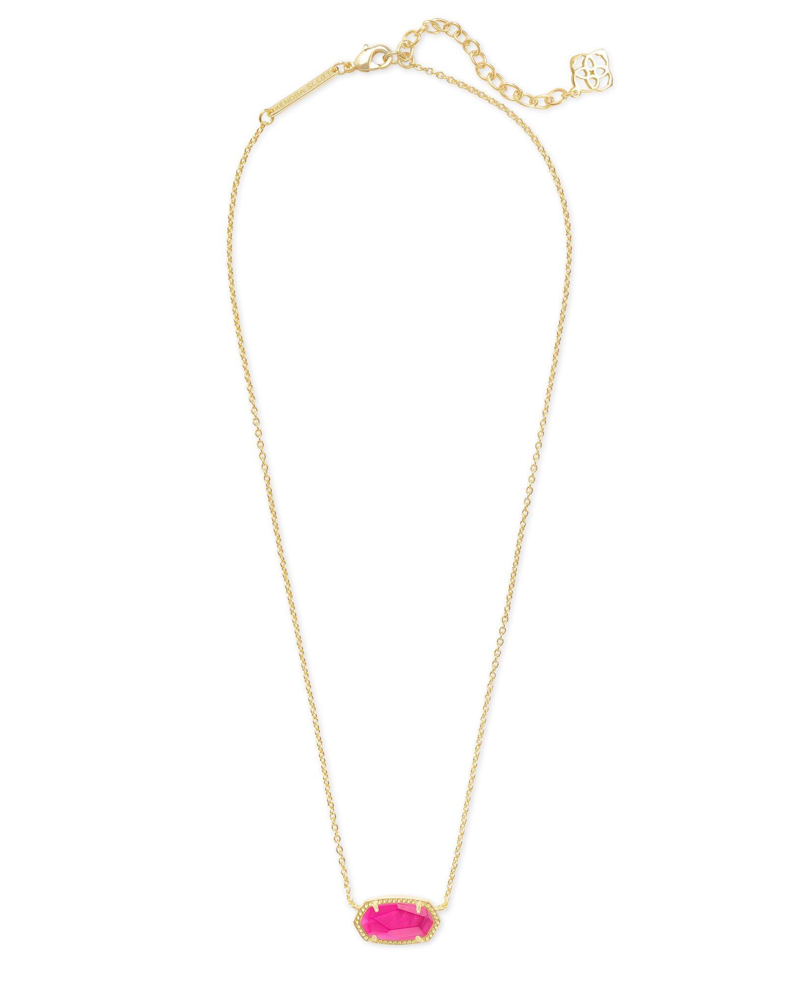 Elisa Gold Pendant Necklace in Azalea Illusion Product Image