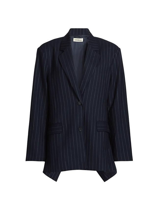 Womens Nadia Pinstriped Open Back Blazer Product Image