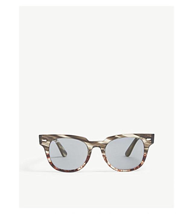 RAY BAN Rb2168 Grey Gradient Brown Stripped Sunglasses In Blue Gold Product Image