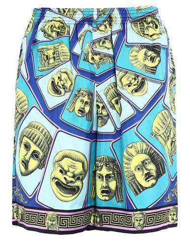 VERSACE Man Shorts & Bermuda Shorts Sky Blue Size 32 Silk Product Image