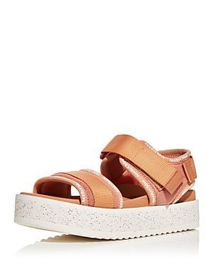 See by Chloe Womens Fabri Fussbet Logo Platform Sandals Product Image