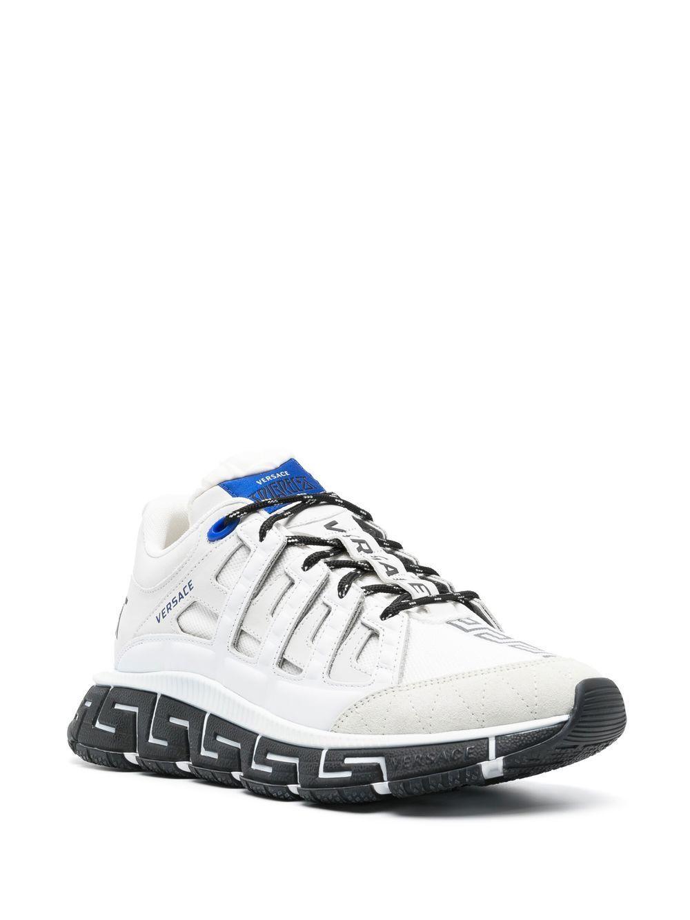 VERSACE Trigreca Low-top Sneakers In Off White Navy Product Image