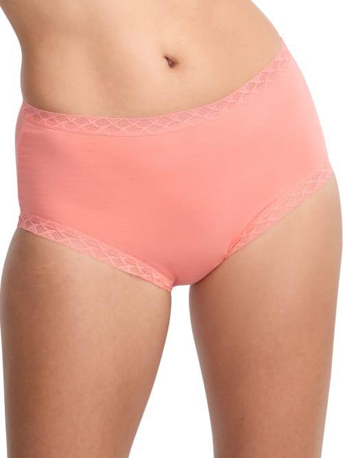 Natori Bliss Lace-Trim High Rise Cotton Brief 755058 Product Image