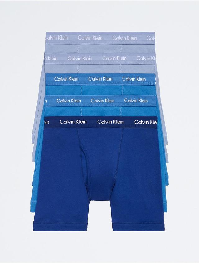 Calvin Klein Mens Cotton Classics 5-Pack Boxer Brief - Blue - L Product Image