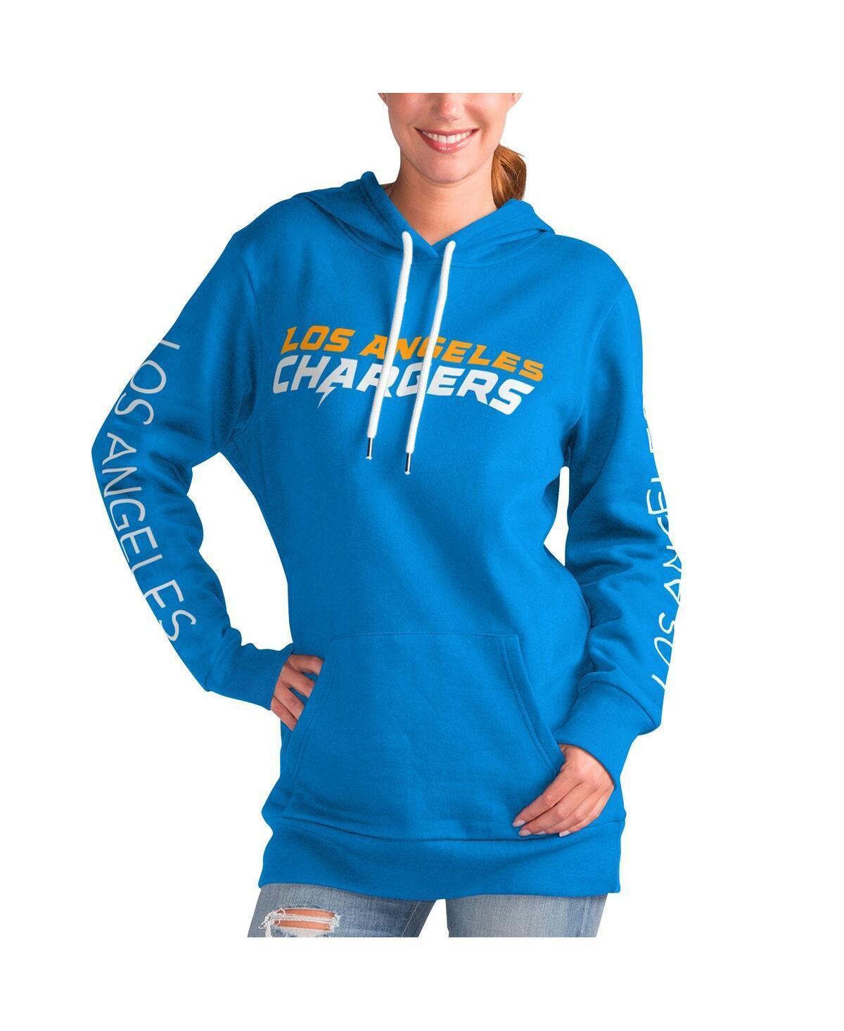 Womens G-III 4Her by Carl Banks Powder Blue Los Angeles Chargers Extra Inning Pullover Hoodie Product Image