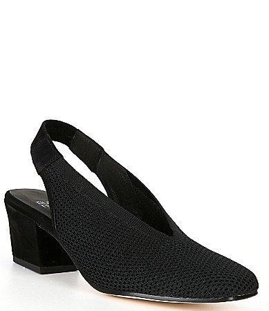 Eileen Fisher Vasa Stretch Knit Slingback Pumps Product Image