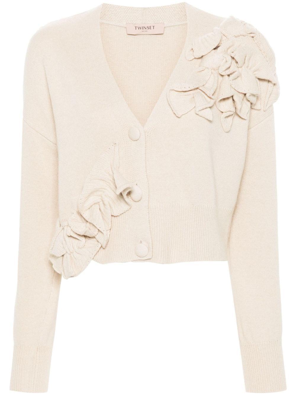 floral-appliqué cardigan Product Image