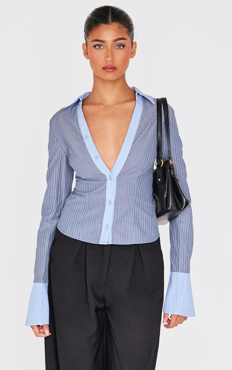 Blue Fitted Multi Stripe Shirt product image