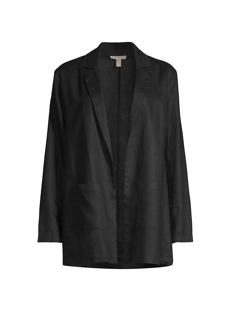 Open-Front Organic Linen Blazer Product Image