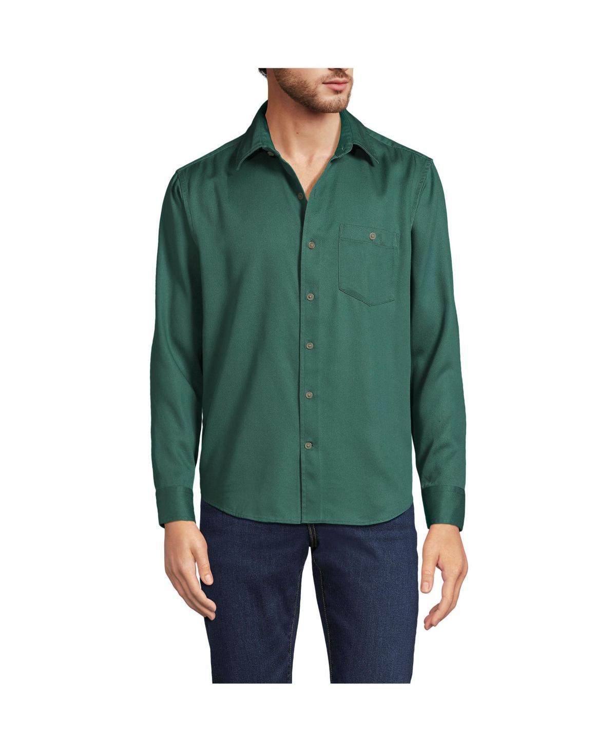 Mens Lands End Relaxed Twill Shirt Product Image