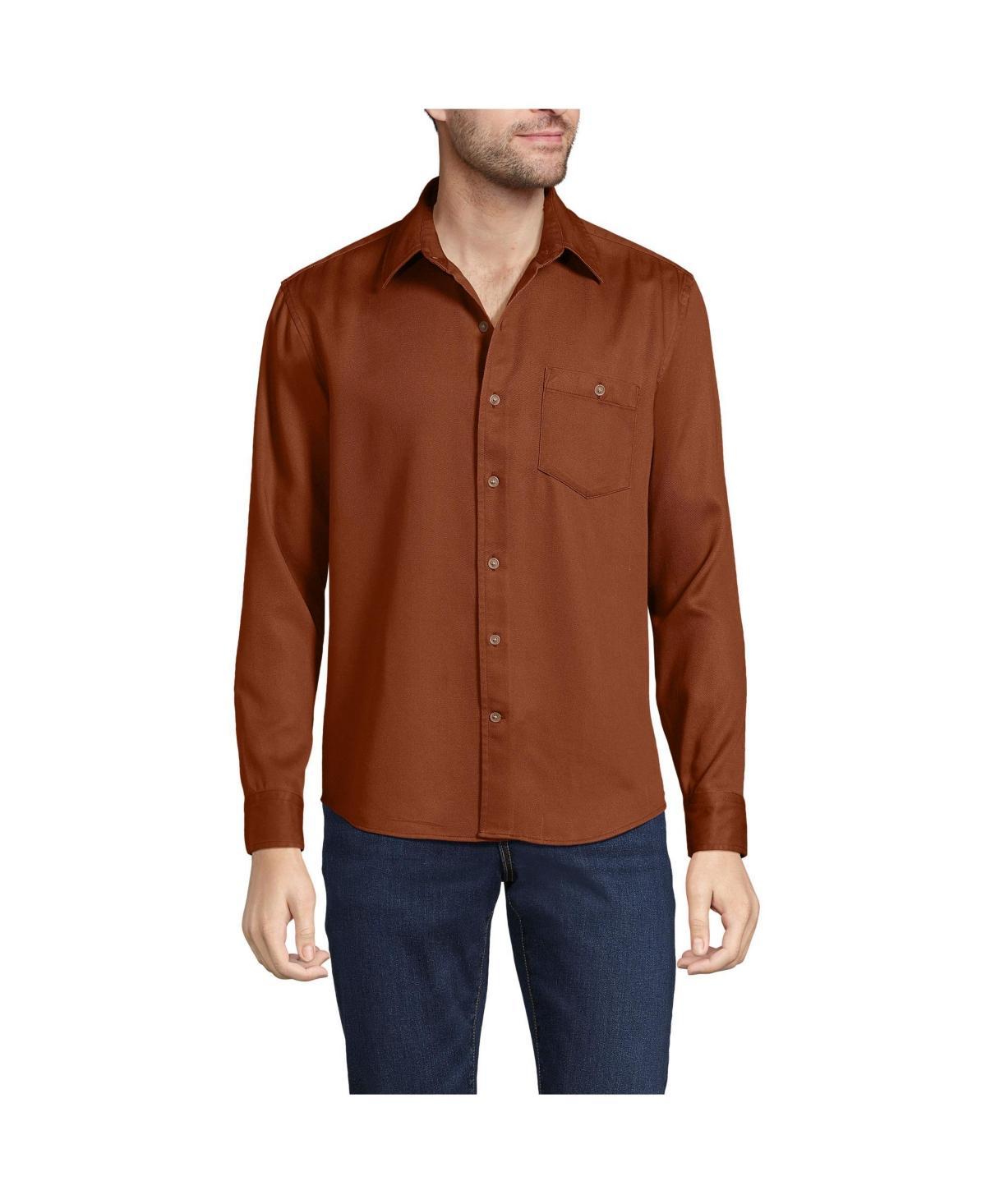 Mens Lands End Relaxed Twill Shirt Product Image