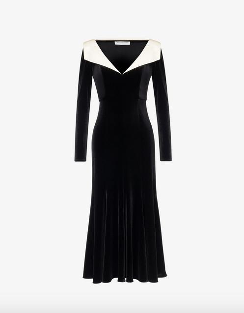 Philosophy di Lorenzo Serafini Black Stretch Velvet Dress Product Image