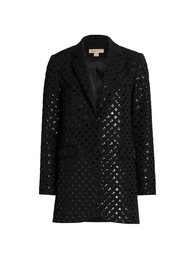 Womens Mensy Sequined Tuxedo-Style Blazer Product Image