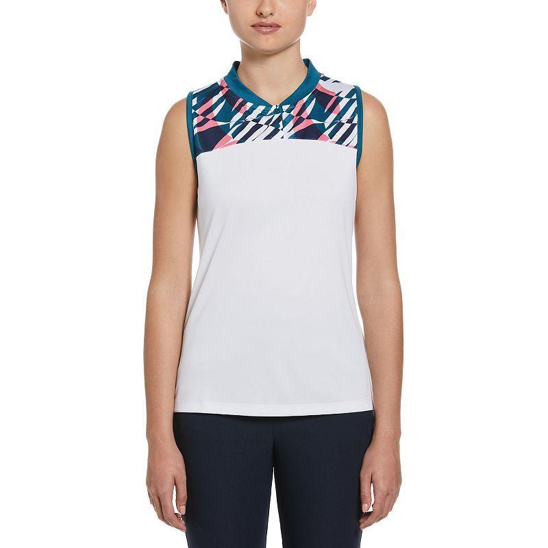 Womens Grand Slam Sleeveless Golf Shirt With Overlapping Back Detail Product Image