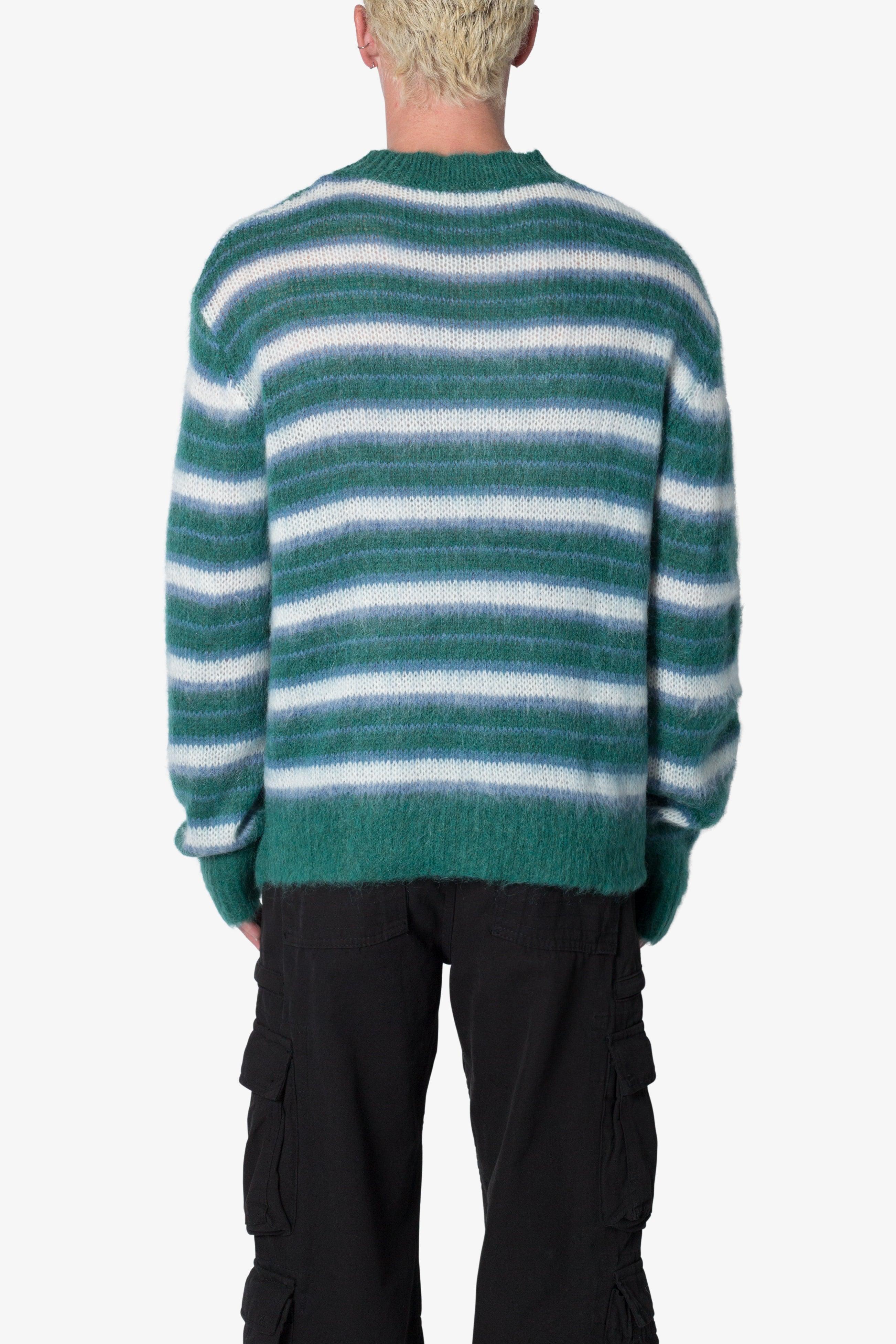 Striped Mohair Sweater - Green Product Image