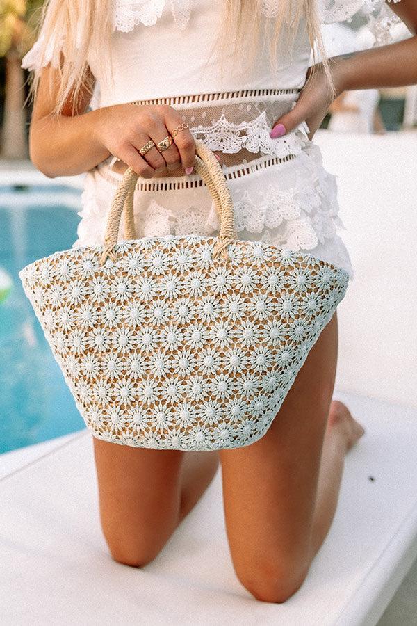 Sun And Fun Woven Bag In Sky Blue Product Image