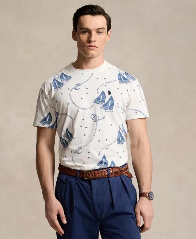 POLO RALPH LAUREN Men's Classic-fit Nautical Jersey T-shirt In Ocean Voyage Print Product Image