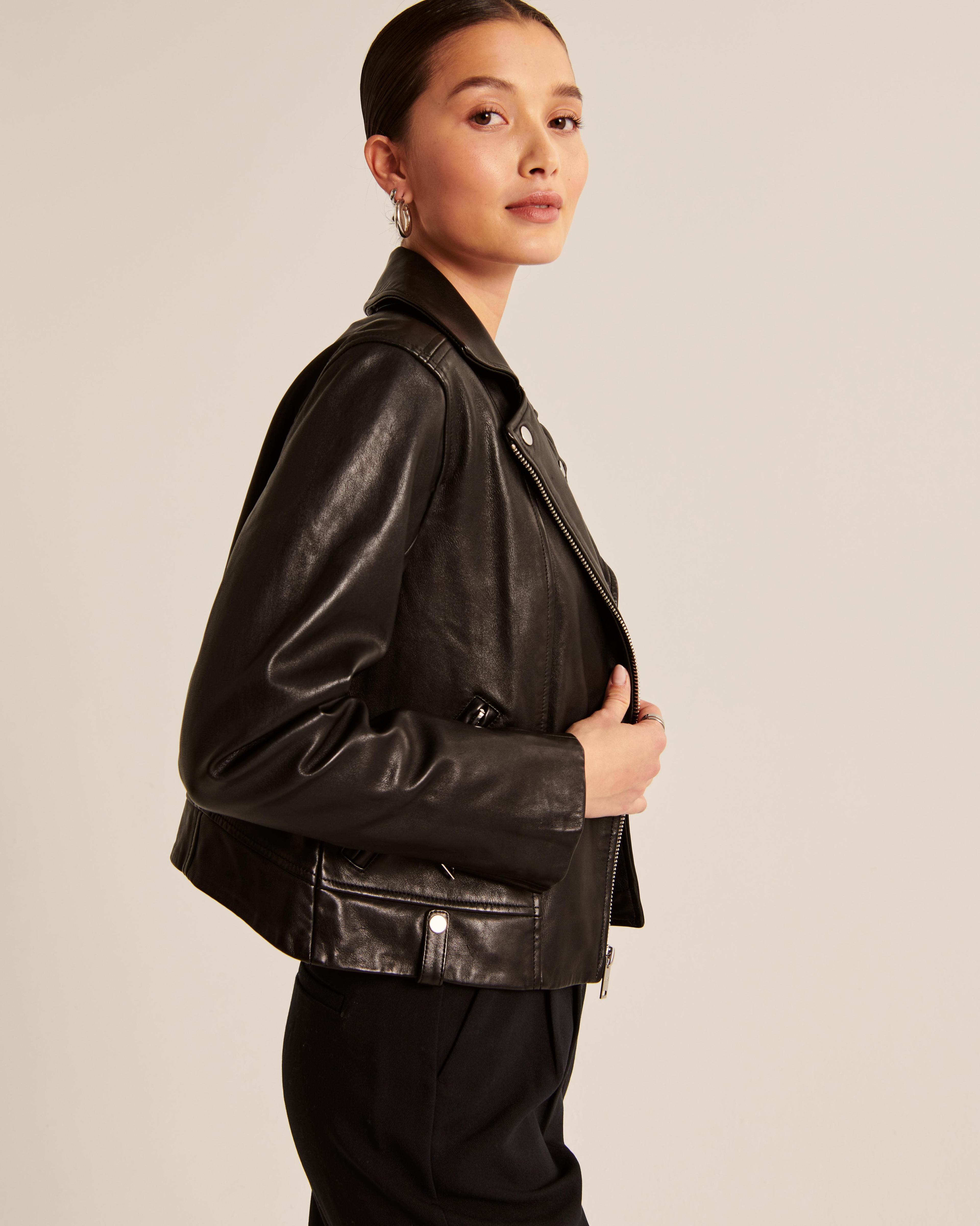 Genuine Leather Moto Jacket Product Image