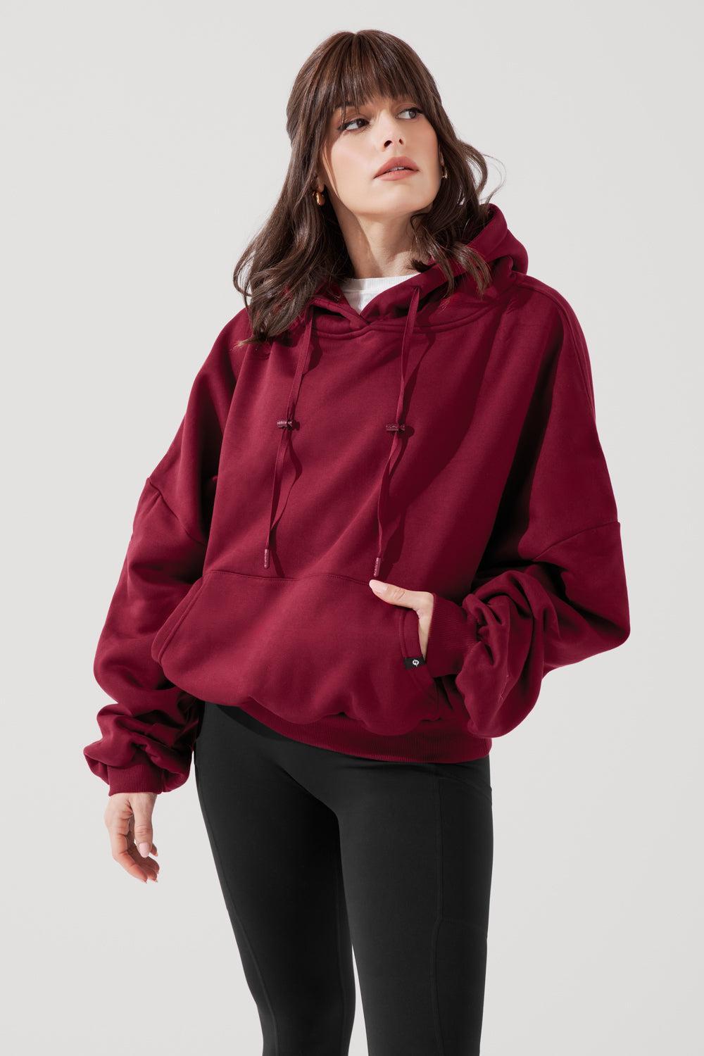 POPFLEX® Pullover Cloud Hoodie - Crimson Product Image