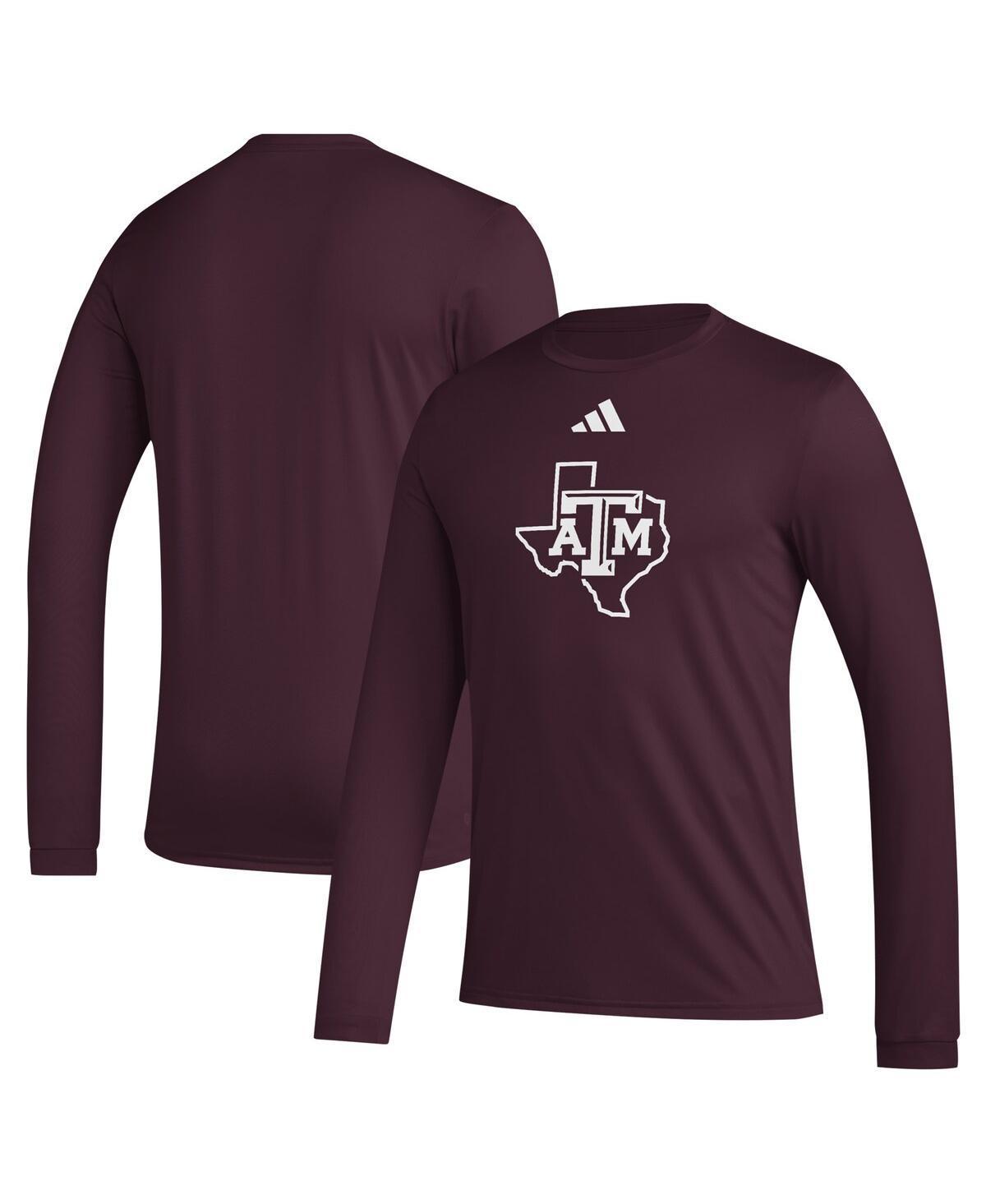 Adidas Mens Black Texas A M Aggies Primary Locker Logo Pre-Game Long Sleeve T-Shirt Product Image