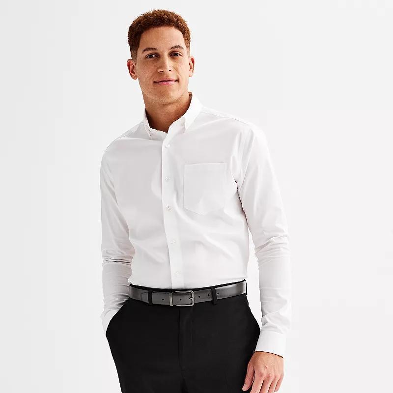 Mens Apt. 9 Wrinkle Free Regular-Fit Button Down Collar Dress Shirt Product Image