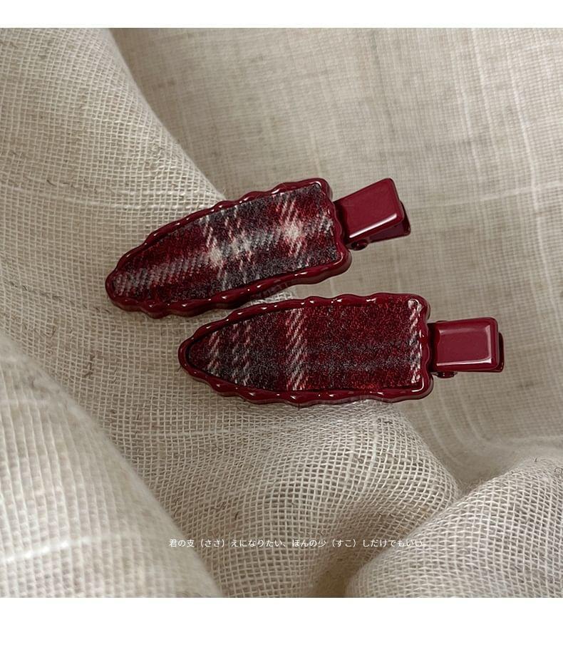 Set of 2: Plaid Hair Clip Product Image