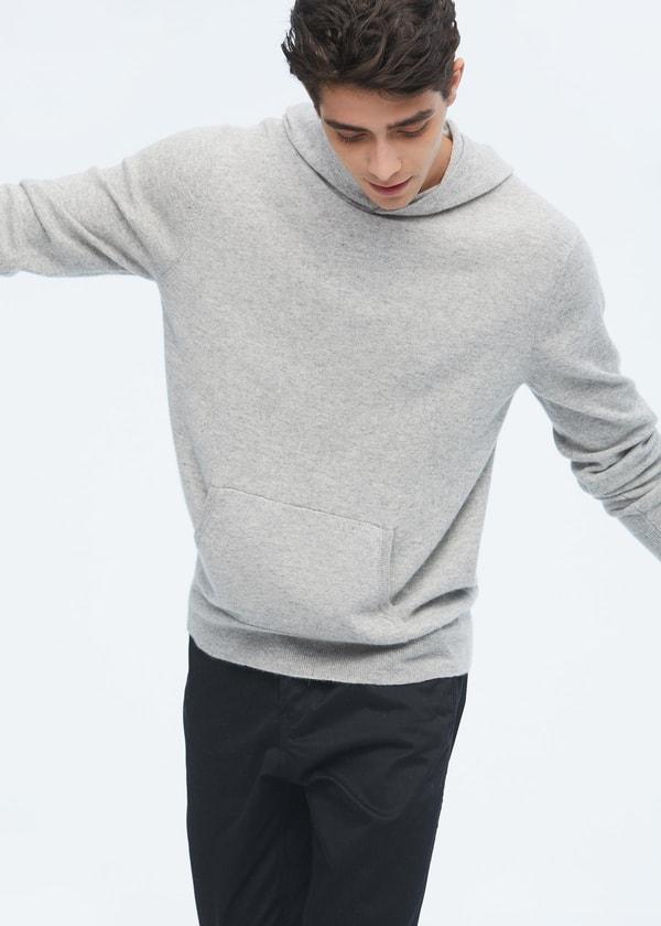 Cashmere Pullover Hoodie For Men Product Image