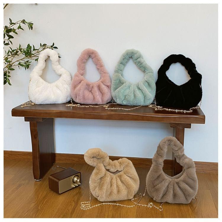 Fluffy Chain Strap Crossbody Bag Product Image