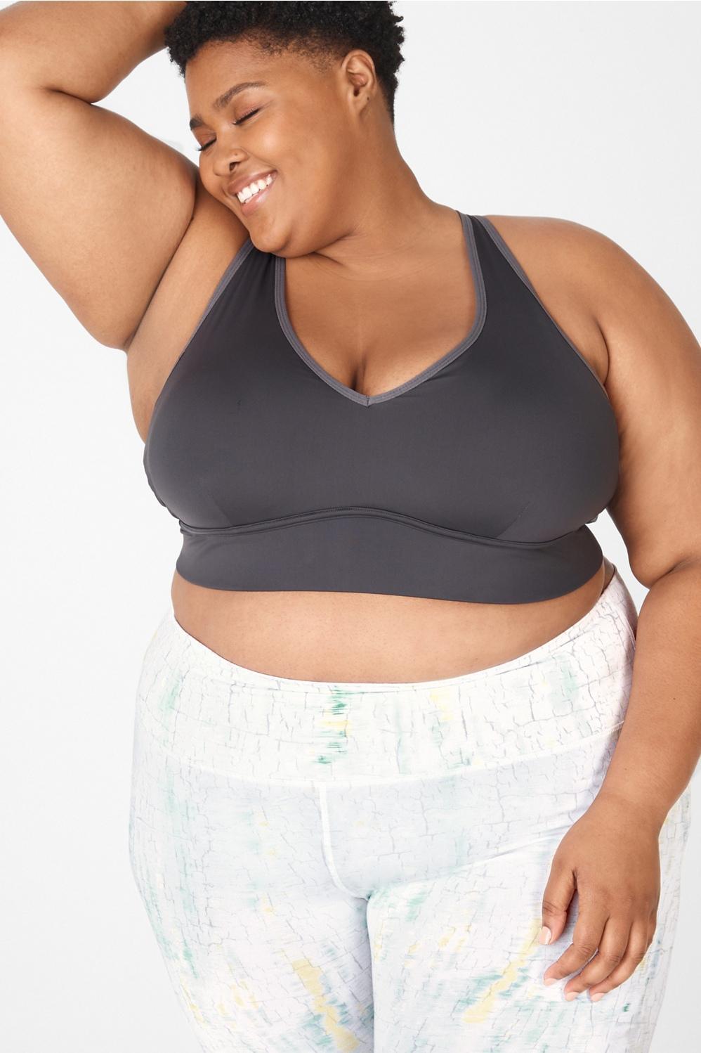 Fabletics Khloe Medium Impact Sports Bra Womens Iron plus Size 4X Product Image