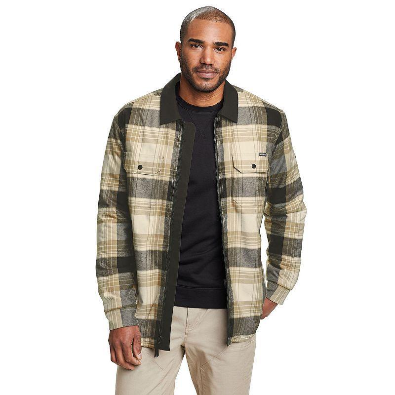 Mens Eddie Bauer Favorite Flannel Faux Shearling Lined Shacket Product Image