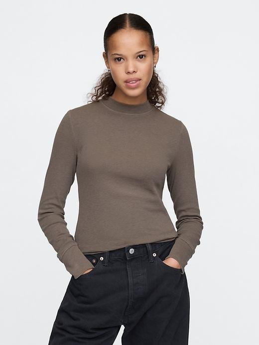 Essential Rib Mockneck T-Shirt Product Image