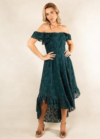 Bette Dress in Deep Teal Product Image