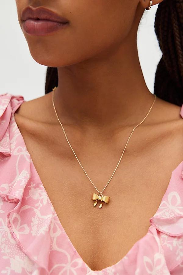 14k Gold Plated Retro Charm Necklace Womens at Urban Outfitters Product Image