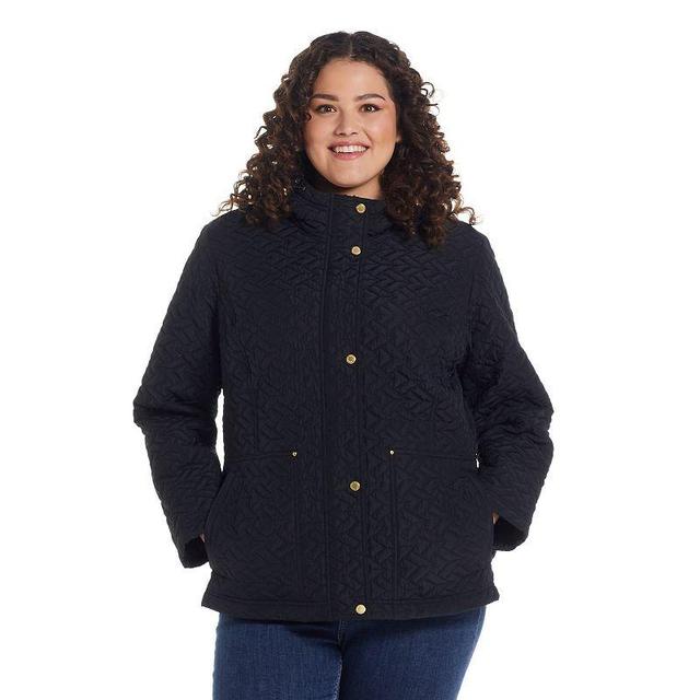 Plus Size Weathercast Hooded Quilted Jacket, Womens Product Image