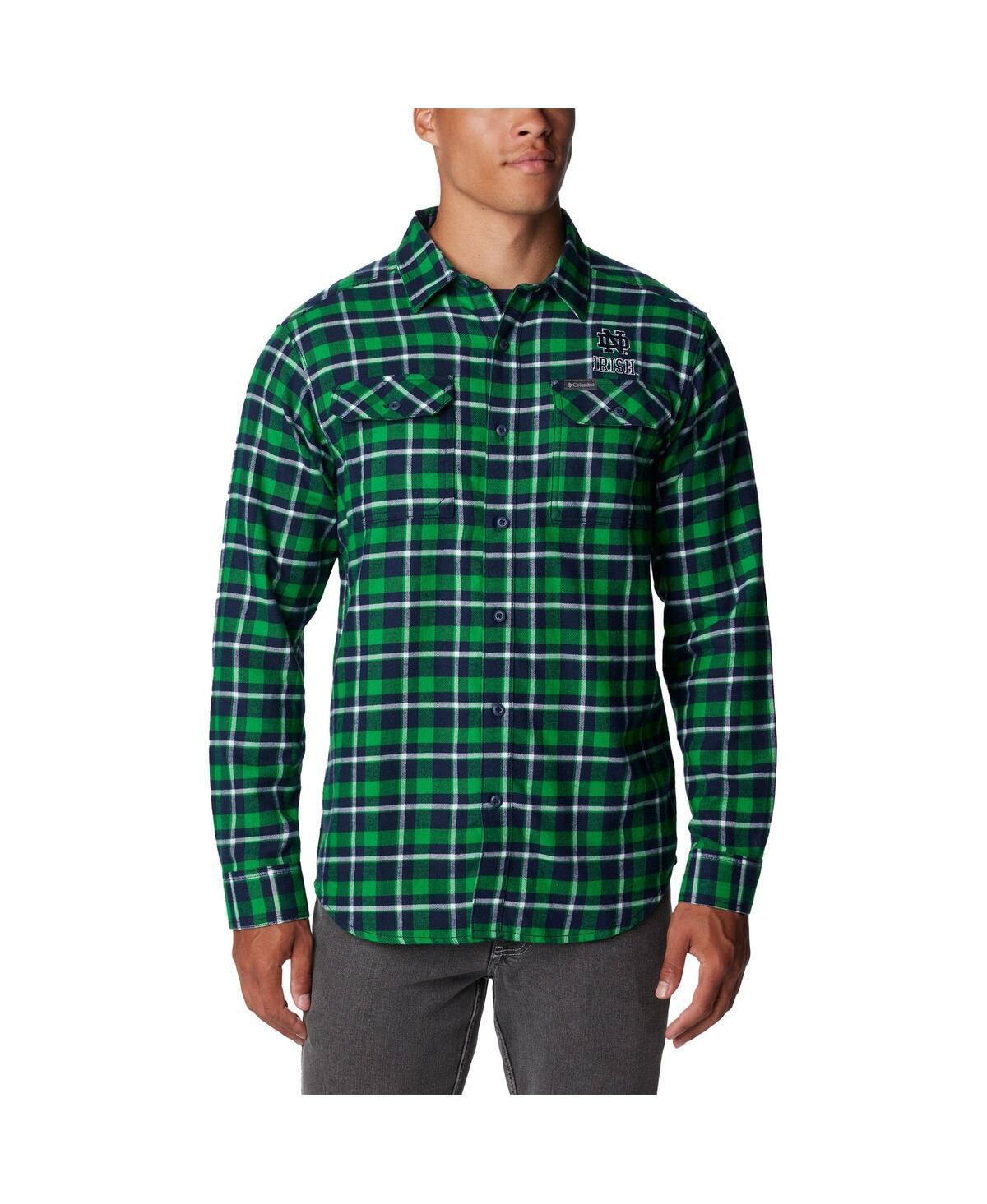 Columbia Men's Collegiate Flare Gun Flannel Long Sleeve Shirt - Notre Dame- Product Image