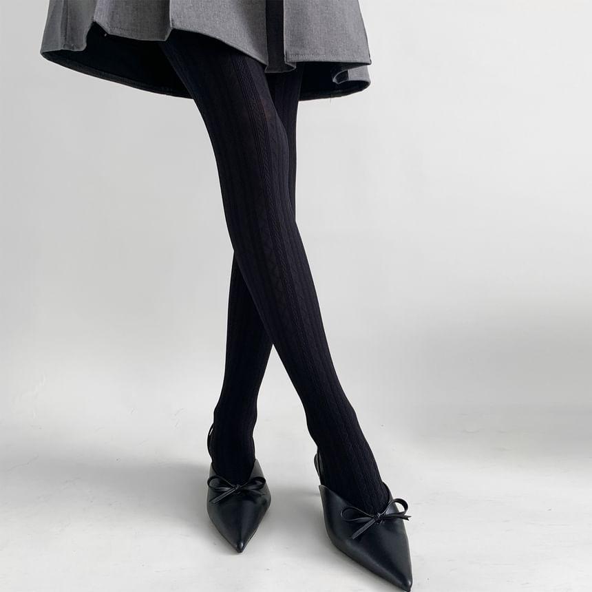 Plain Jacquard Tights Product Image