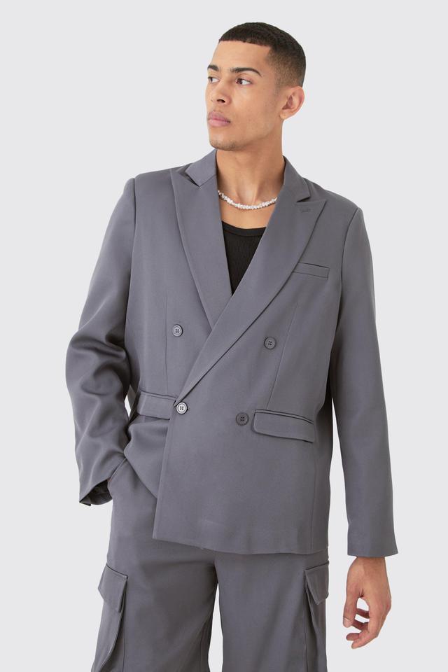 Mix & Match Oversized Double Breasted Blazer | boohooMAN USA Product Image