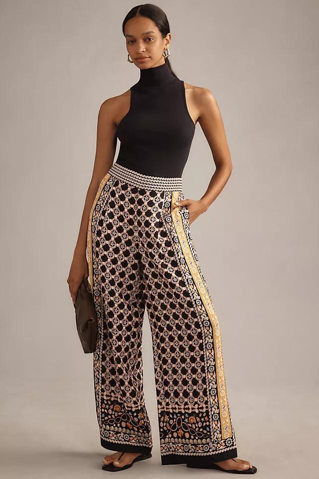 Ranna Gill Printed Linen Wide-Leg Pants Product Image