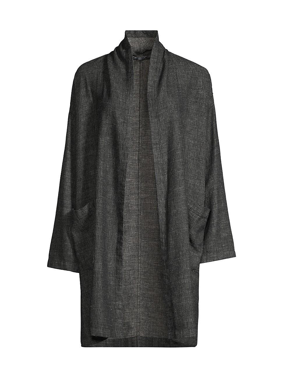 Womens Kimono-Inspired Hemp-Cotton Coat Product Image